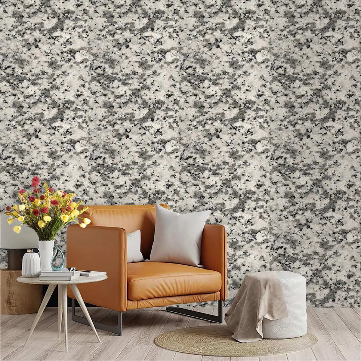 Light Granite Texture Wallpaper, Moisture-Proof PVC, Self-Adhesive, Ideal for Kitchen/living Room/bedroom, Easy Peel-And-Stick