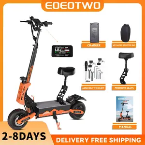 46 MPH Electric Scooters for Adults,11'' Off-Road Tires 5600W Dual Motor E-Scooter With Adjustable Seat,60V27AH Removable Battery Shock Absorbers Electric Scooter