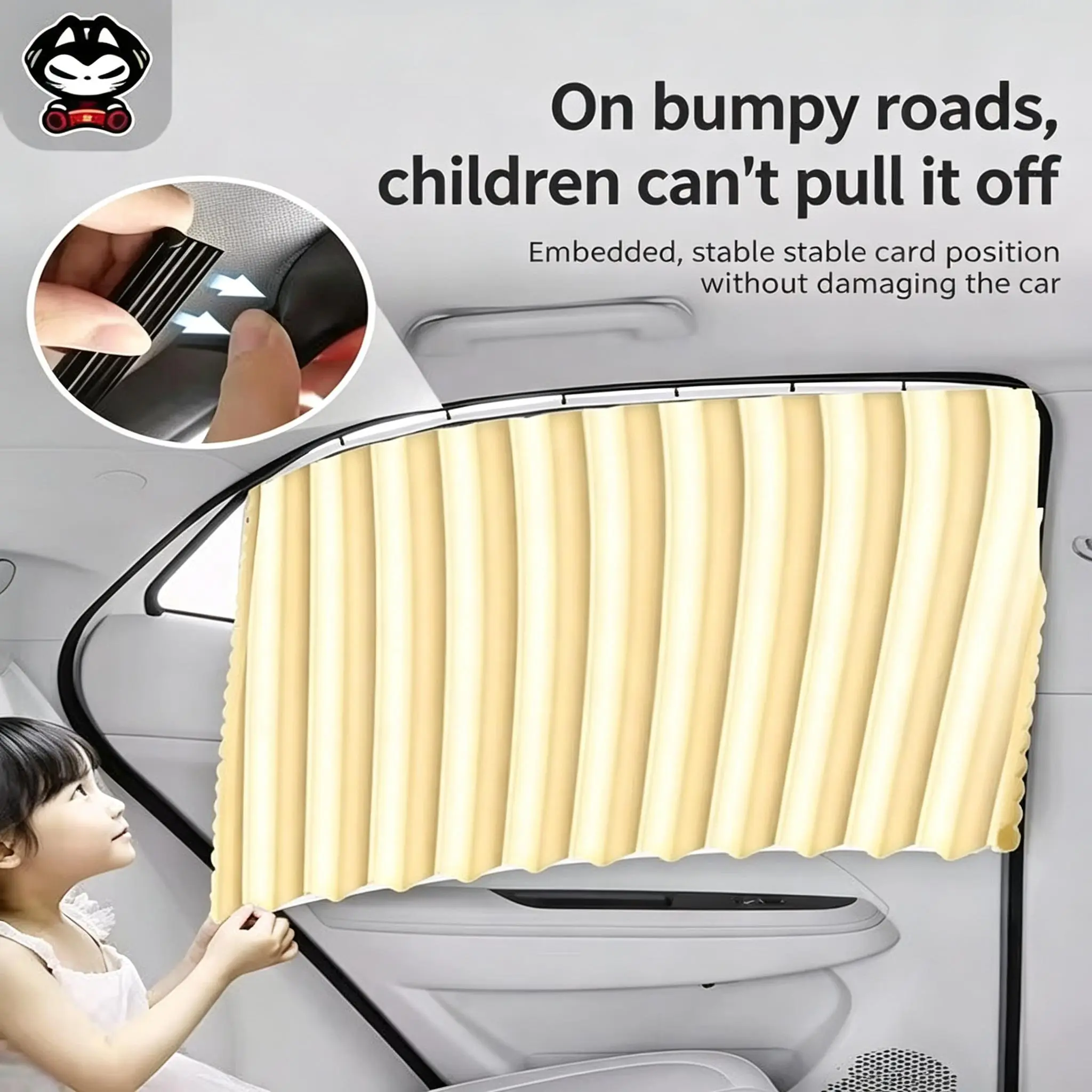 Magnetic Car Window Curtains | Auto Retractable Sun Shade | UV Protection Heat Insulation | Universal Fit for Sedan SUV Truck | Privacy Side Window Cover campingessentials