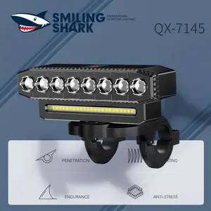 【QX-7145】Smilingshark Bike Light: Guardian of the Dark Riders! With super brightness, impact resistance, and high battery life, it fears no night and enables safer, more confident cycling!