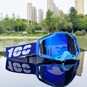100 Motocross Goggles Motorcycle Glasses Off-road ATV MTB MX Silicone Anti-slip Belt Windproof Outdoor Cycling Racing Goggles