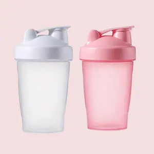 Portable Shaker Bottle, 2 Counts/set 400ML Protein Shaker Bottle with Lid, Sports Water Bottle for Gym Workout & Outdoor Exercise, Sports Drinking Bottle