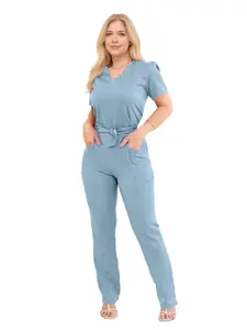 Maternity Center SPA Nurse Uniform Short Sleeve Long Pants Thin Bow Tie Doctor Nurse Front Desk Scrubs