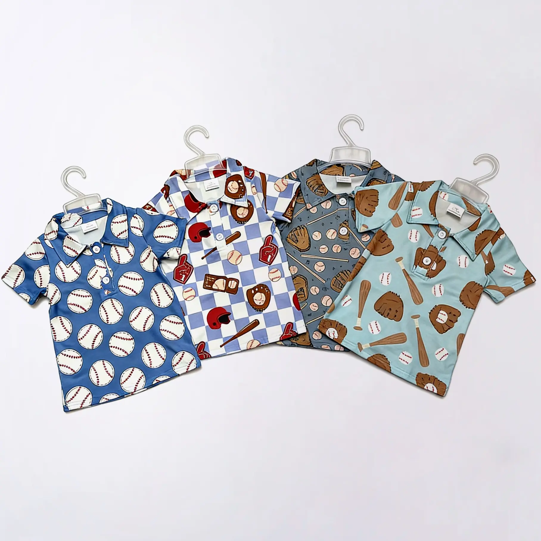 Boys Baseball polo tee Shirt Boys Baseball polo tee Shirt