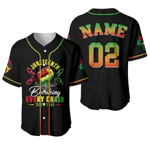 Personalized Juneteenth Personalized Baseball Jersey, Baseball Jersey Shirt, Outdoor Sports, Sport Shirt, Dynamic And Comfortable