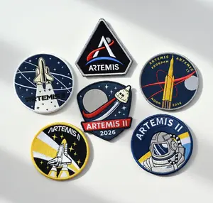 Artemis II NASA Embroidered Patch | Space Mission Emblem | Collectible Badge (Iron-On, Sew On)
