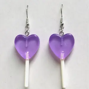 Lavender Lollipops earrings  Cute sassy Kawaii Earrings