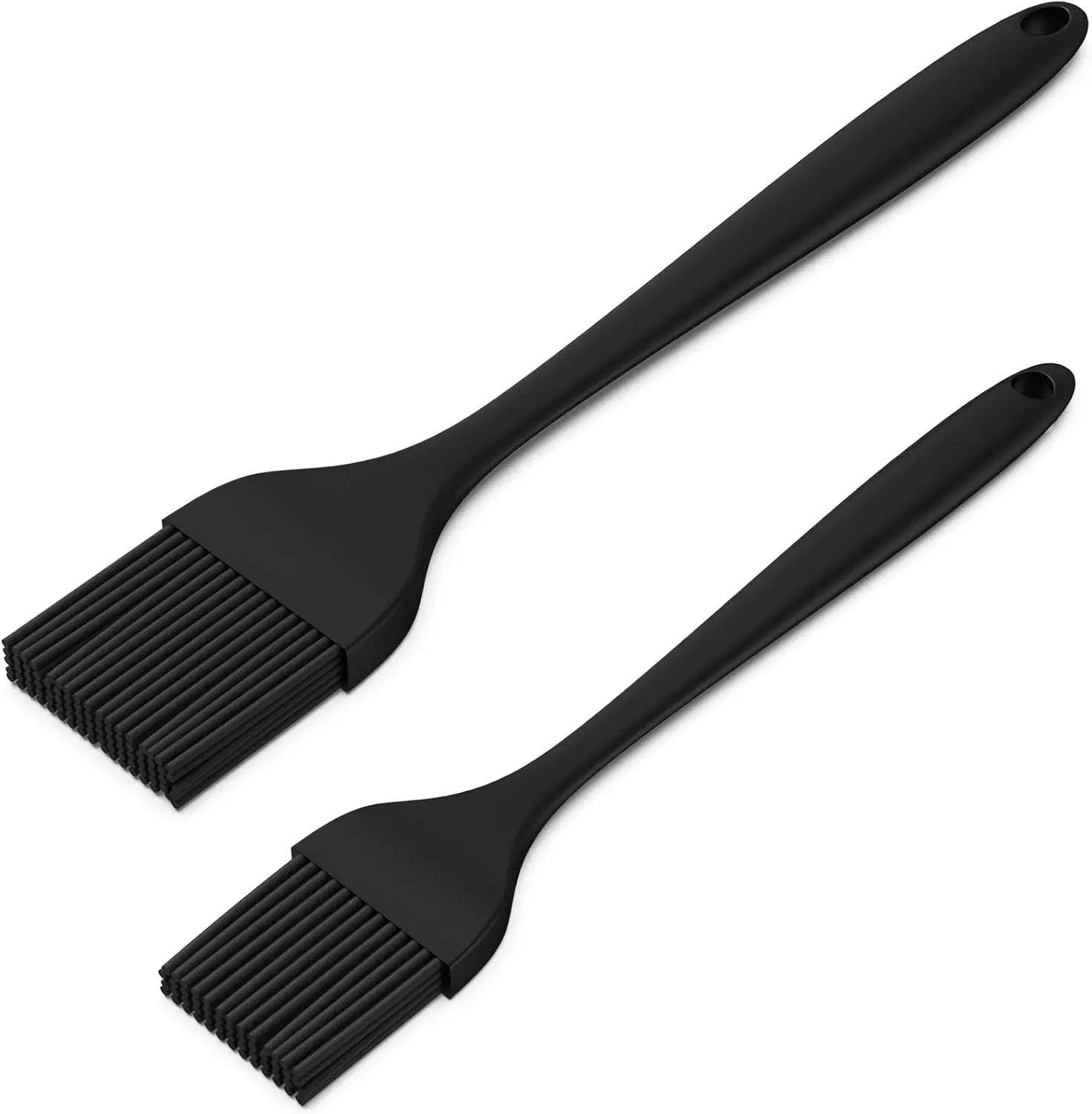 Silicone Basting Pastry Brush, Heat Resistant Cooking Brush for Oil and Sauce. BPA Free and Dishwasher Safe (2 Pcs). Baking Tools