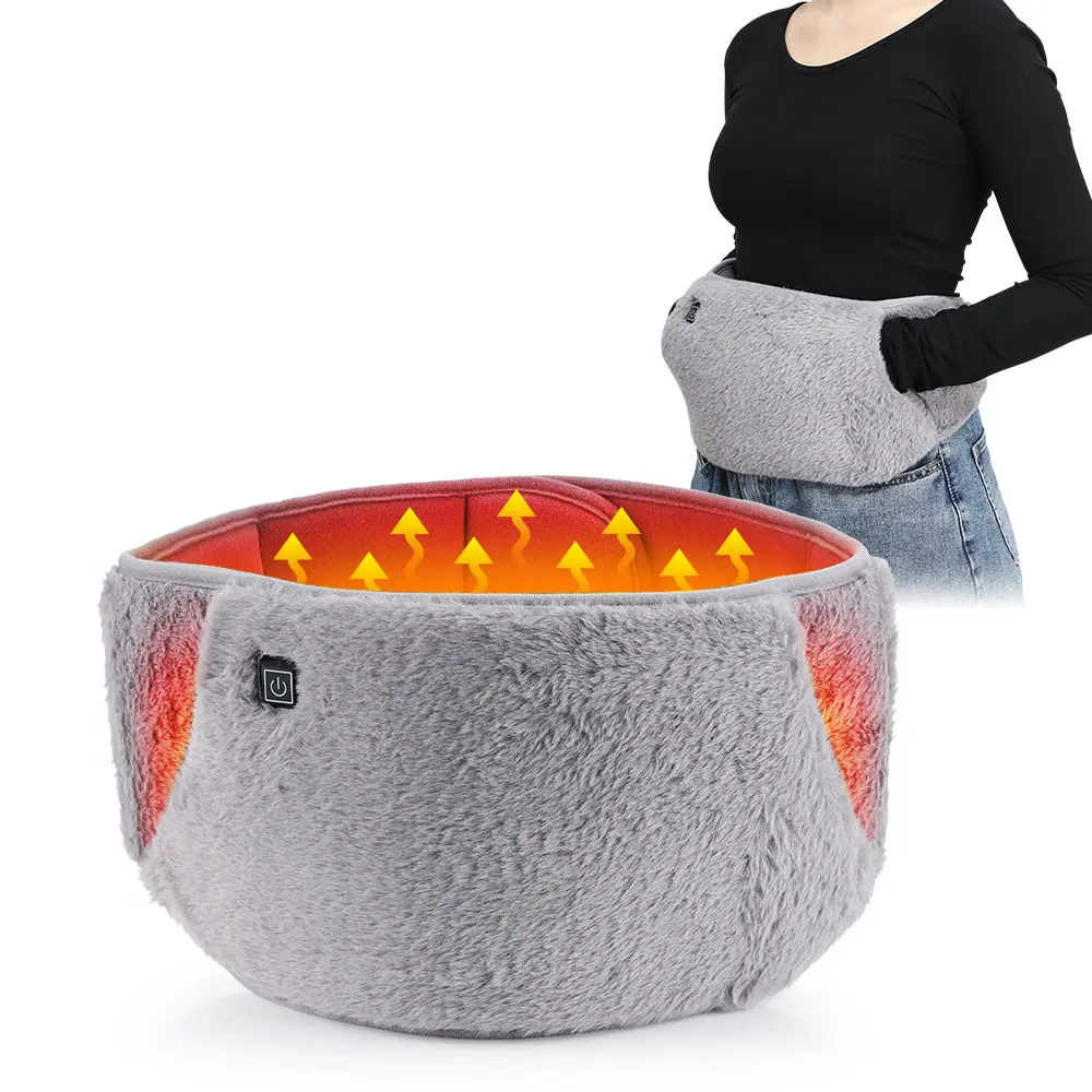 Portable Warming Heating Belt, USB Electric Waist Warmer, Hand Warmer, Wearable Heating Pad, Travel Heating Pad, Heated Pad, 3-speed temperature control, fast heating, machine washable, Crystal velvet, graphene, with USB cable (without mobile power)