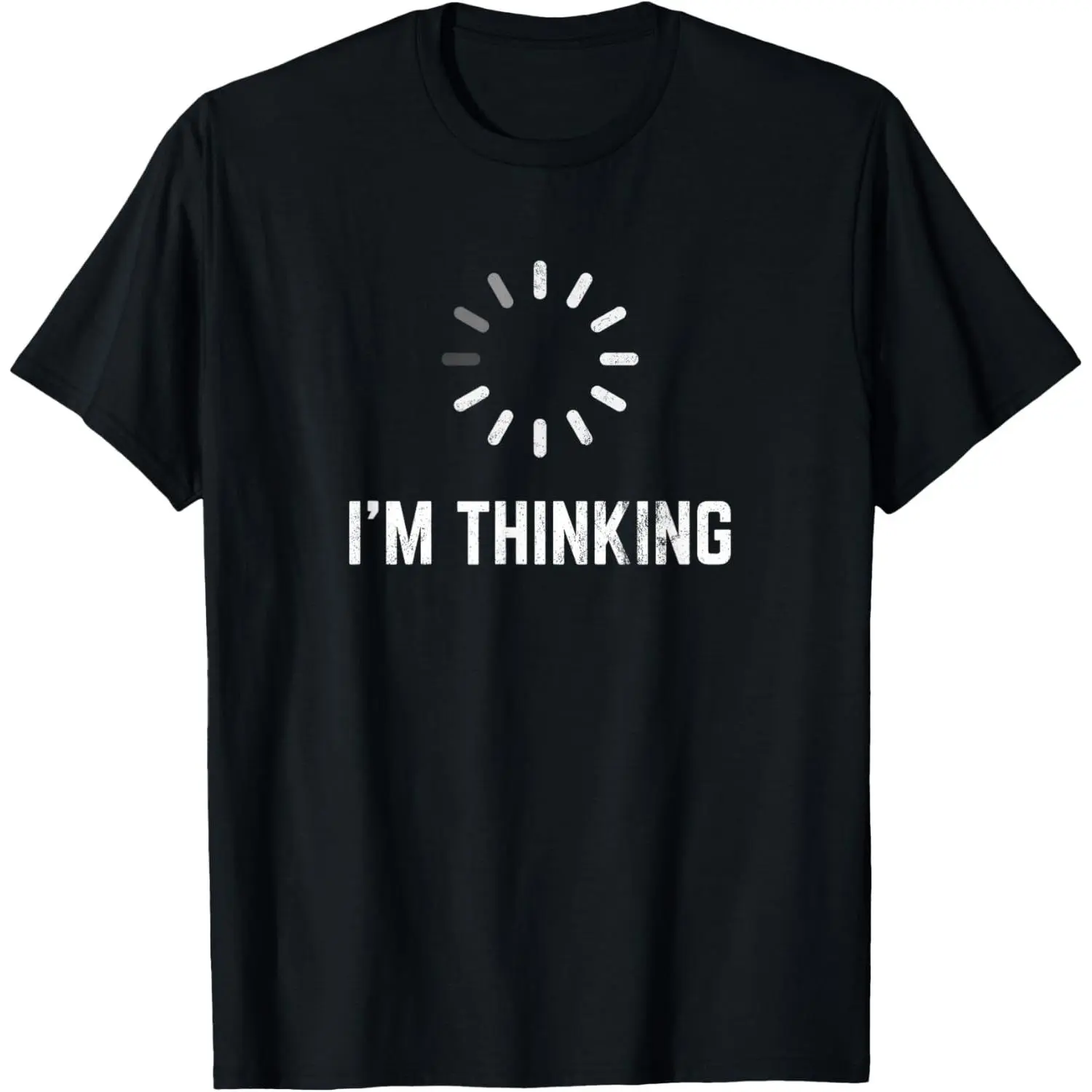 Funny Designs for Programmer Nerds I'm Thinking for Geeks Nerds Programmers Unisex Adults Black Short Sleeve T-Shirt Small