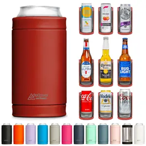 DUALIE 3 in 1 Insulated Can Cooler - Burnt Red
