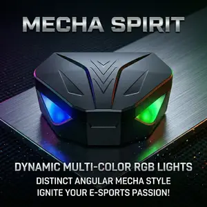 Fluffdrip X15 True Wireless Gaming Earbuds | Cool Mecha Design with RGB Lights | LED Power Display & Smart Touch Control Earphones