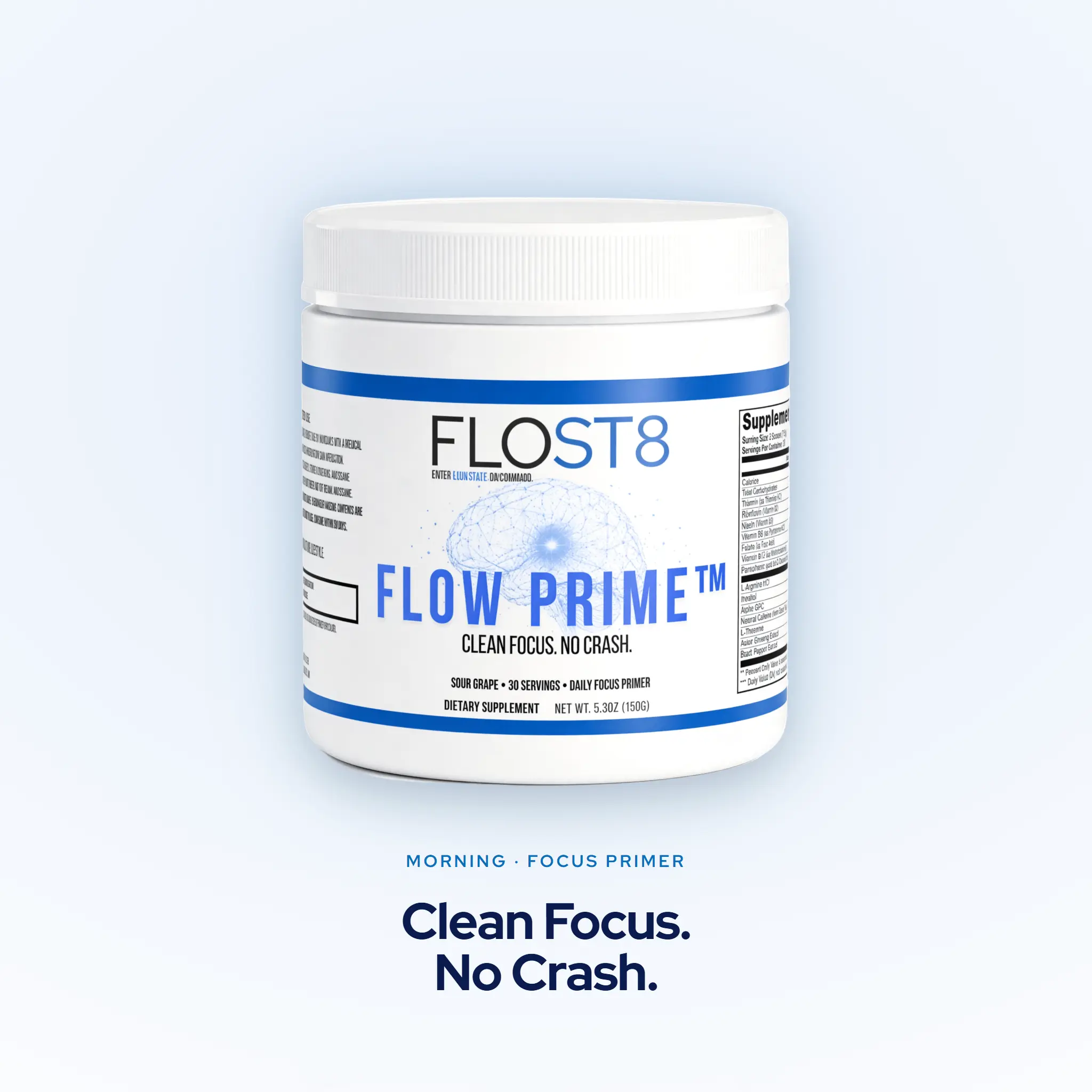 Flow Prime Focus Powder - Dietary Mental Primer, Energy and Focus Health & Nutrition Wellness Supplement