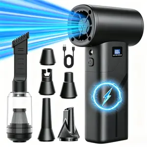 Deepbito S2 Cordless Rechargeable Electric Air Duster - 110000 RPM High Speed, Dual Battery Design, Perfect for PC, Keyboard, Car Interior Cleaning & Outdoor Dust Removal
