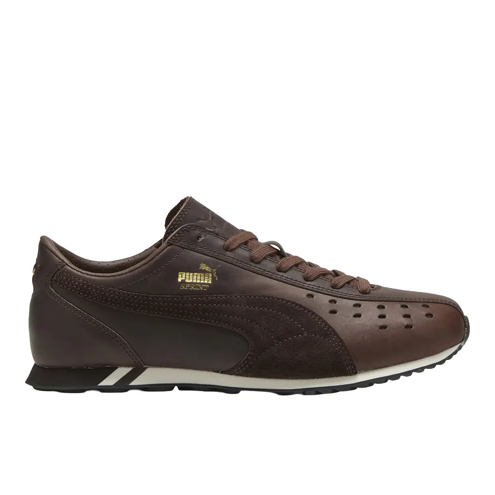 PUMA Mens Sprint Premium Lace Up Sneakers Shoes Casual - Brown
