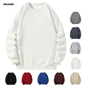 Holafish Unisex Sweatshirt Adult Thicked Crewneck Sweatshirt Men's & Women's Basic Long Sleeve Polyester Cotton Blend Casual Pullover Relaxed Fit Tops H70/P0