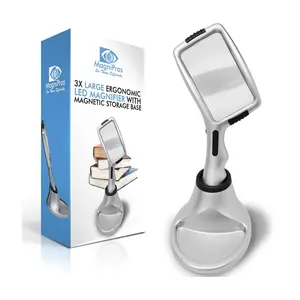 MagniPros Large 3X Magnifier with Magnetic Base