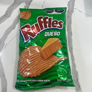 Ruffles Queso - Cheese Flavored Ruffled Snacks 120g Bag - Pas Fritas Onduladas Sabor Queso