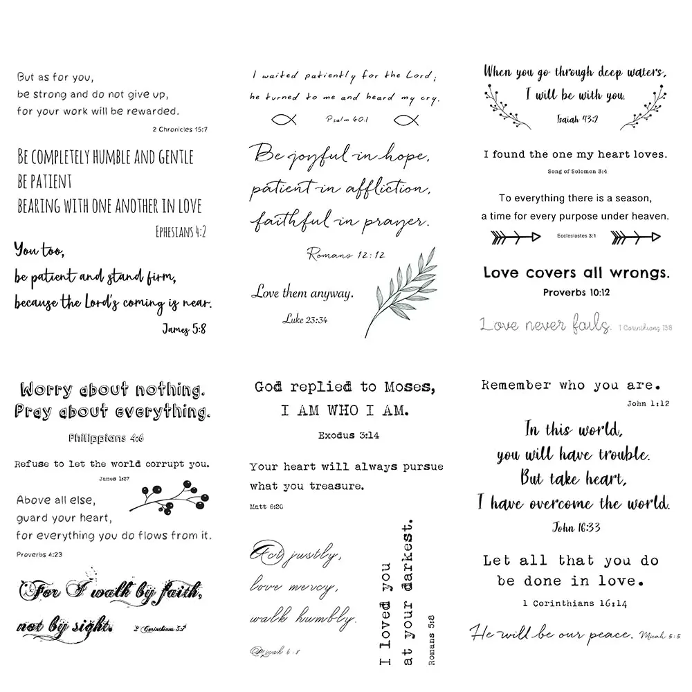 Inspirational Temporary Tattoos with Bible Verses & Christian Scriptures - 16 Sheets (12x16cm), 60+ Designs, Religious Tattoo Art for Adults, Religious Inspiration, Assortment Kit Temporary Tattoos