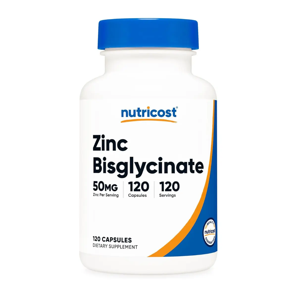 Nutricost Zinc Bisglycinate (50mg) 120 Vegan Capsules - GMO-Free, Gluten-Free Supplement