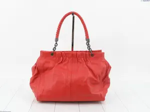 Pre-owned Bottega Veneta leather Shoulder Bags Bottega Venetta Borsa Intrecciata Rossa Rossa Shoulder Bag