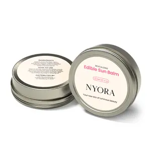 NYORA Edible Sun Balm - Gentle Hydrating & Nourishing - Organic Beef Tallow, Coconut Oil, Raspberry, Shea Butter, 4 oz - USA Made