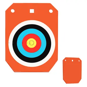 AR500 Steel Gong Target, 2/5" Thickness, Hanging Shooting Target for Rifles Pistols & Shotguns, with 50 Pcs Splash Stickers（9.5in）