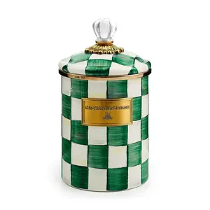 MacKenzie- Childs Enamel Check Medium Canister MacKenzie- Childs Enamel Check Medium Canister