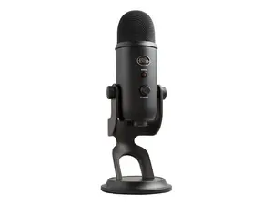 Blue Yeti USB Microphone for PC, Mac, Gaming, Recording, Streaming, Podcasting, Studio and Computer Condenser Mic with Blue VO!CE effects, 4 Pickup Patterns, Plug and Play – Blackout