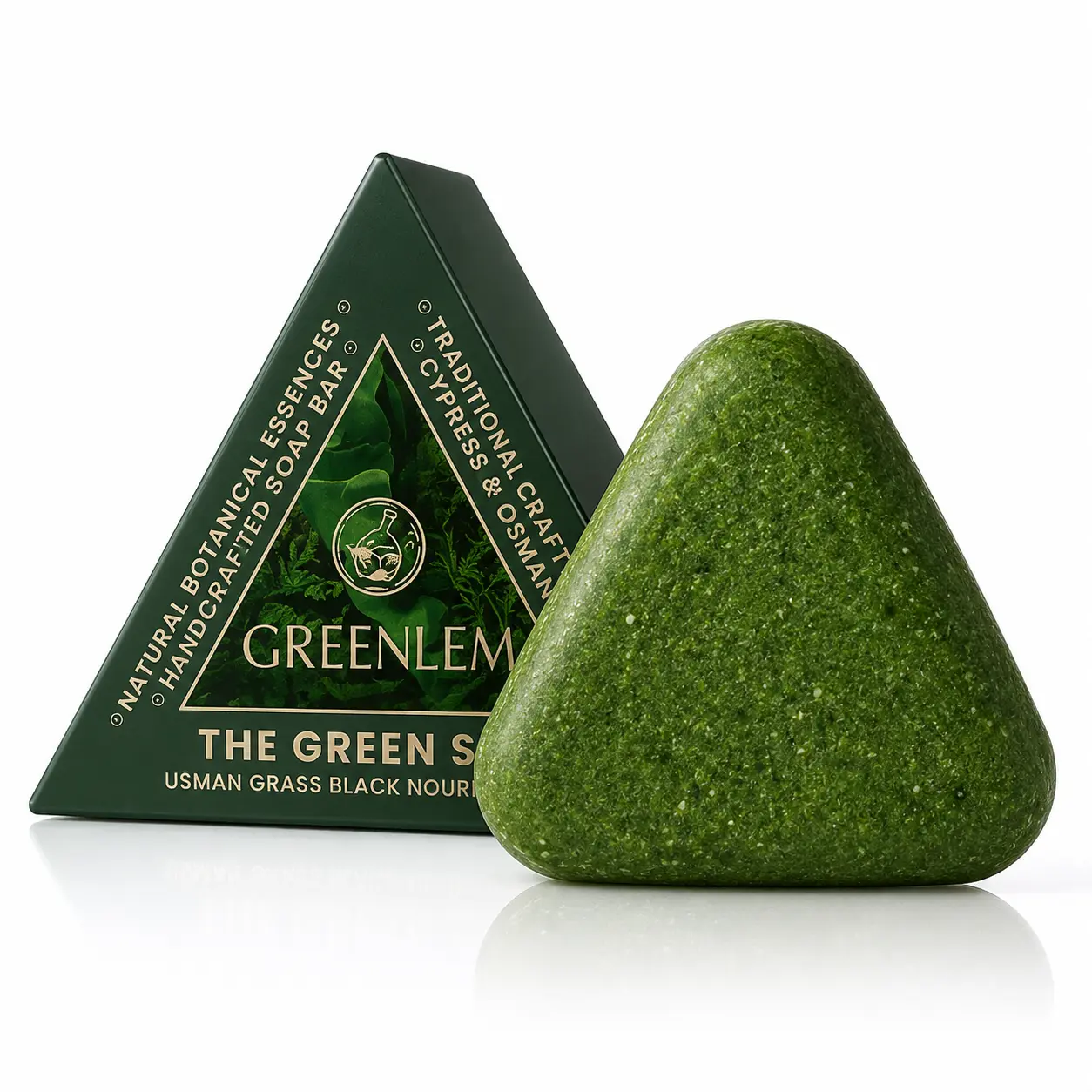 GREENLEM Shampoo Bar for Daily Cleansing, Solid Haircare Cleanser with Ginseng & Avocado, Travel-Friendly, 120g