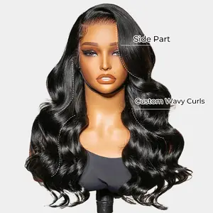 Alipearl Hair Side Part Glueless Layered Cut Styled 13x4 Lace Frontal Wig Body Wave Pre Cut Pre Plucked Per Style Ready To Go Wigs