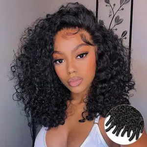 Tinashe Burmese Curly C Part With Baby Hair 6×5 13×6 Lace Frontal Glueless Wig Side Part Human Hair Wig