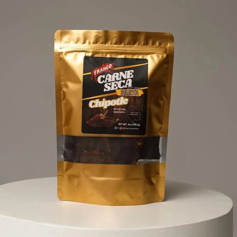 Chipotle Franco Carne Seca / dehydrated beef jerky chipotle flavor. Dry snack Authentic Beef Bites Dried