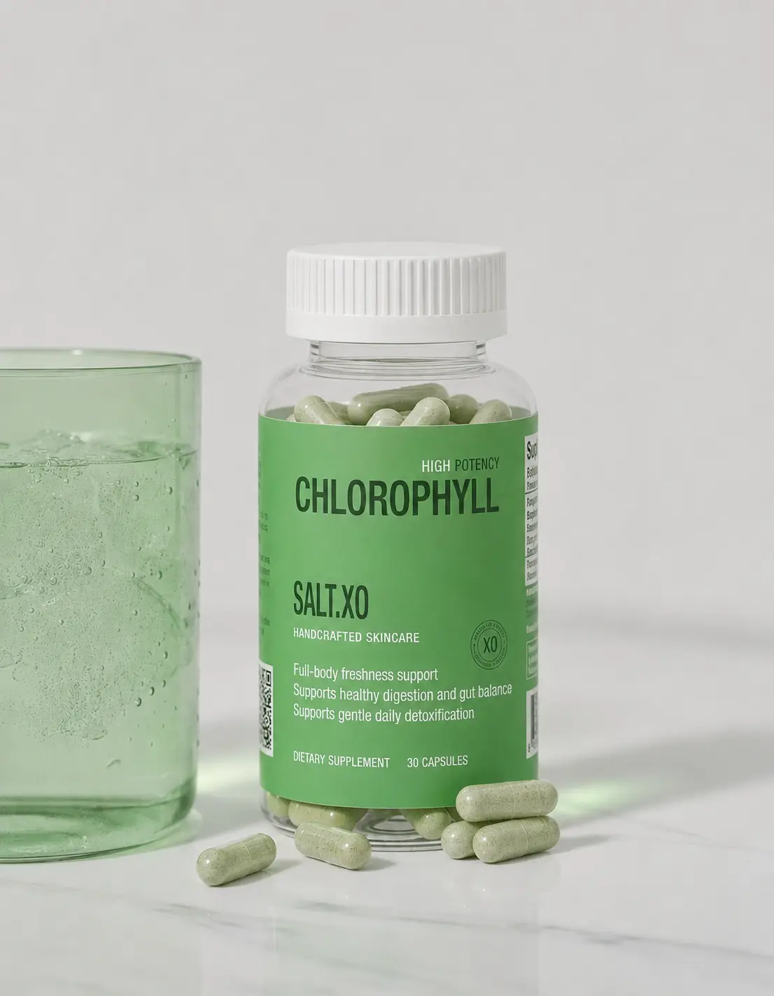 Salt.Xo High Potency Chlorophyll Capsules – Daily Cleanse, Fresh Underarms & Full-Body Detox
