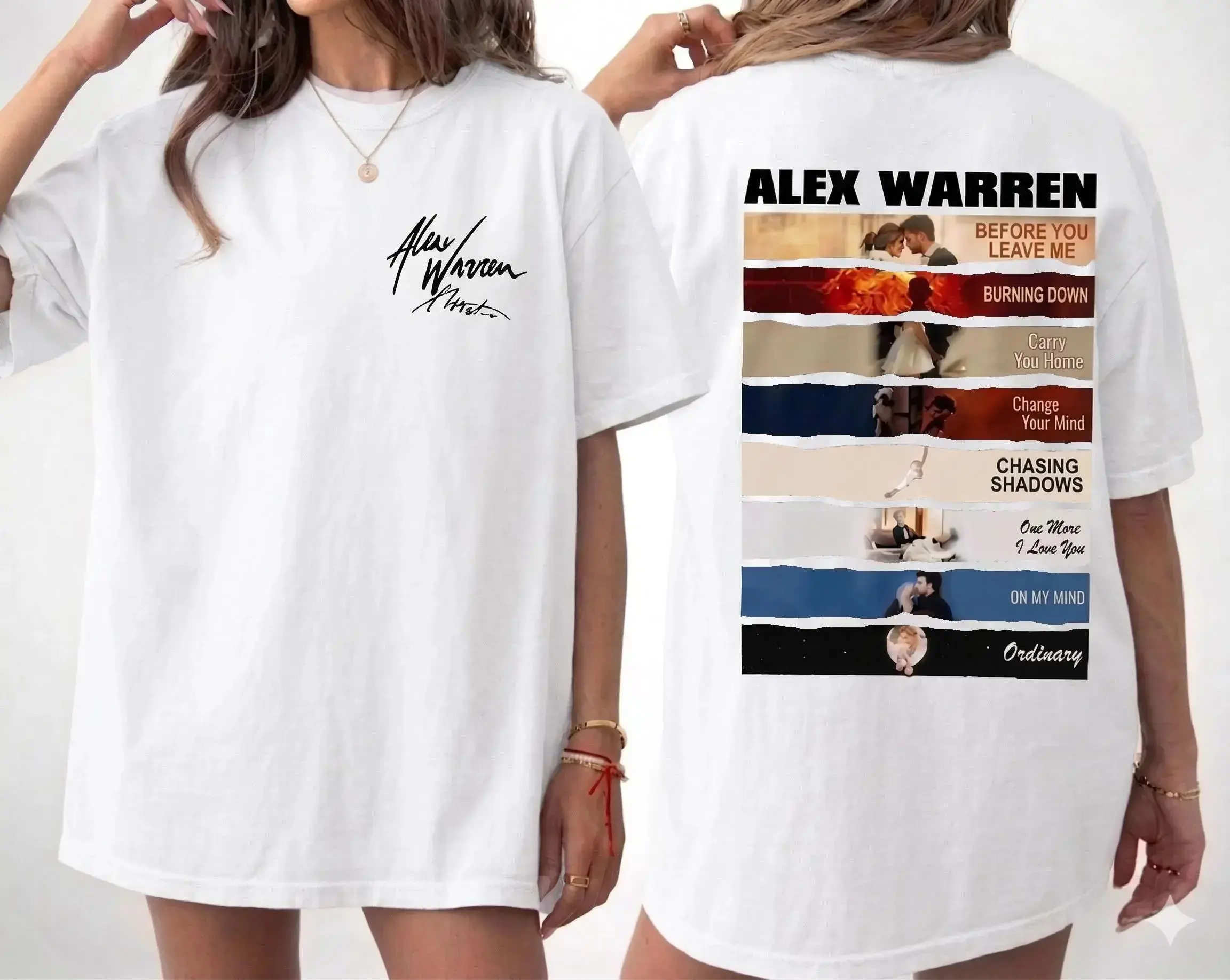 Women's Fitted Ribbed Crew Neck Alex Warren 2026 Tour Vintage Cotton Tee - Oeko-Tex Dye, Music-Inspired Concert Graphic, 3XL Unisex Fan Merch Gift, Summer Streetwear, Minimalist Basic, Short Sleeves, Rib Crewneck, Casual, Tshirt, Clothes