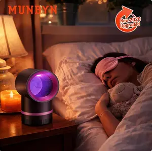 MUNBYN UV LED Mosquito Zapper, Electric Fly & Gnat Trap for Home, Portable for Bedroom, Living Room & Office