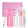 VEYESBEAUTY Luxury DIY 60ml Hyaluronic Acid Complete Eyelash Aftercare Cosmetic Kit - Gentle Formula Gentle Eyelash Remover for Mascara Removal, Makeup Cleansing Shampoo, Cleansing Brush, Mascara Wand for Self-Application