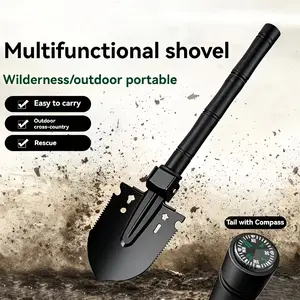 Portable Folding Shovel, Ergonomic Handle, Durable Metal, Ideal for Camping, Hiking, Backpacking, Hiking Essentials, Camping Supplies, Essential Outdoor Gear, Survival Tools
