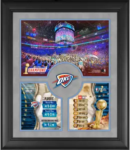 Oklahoma City Thunder Framed 20" x 24" 2025 NBA Finals Champions Collage