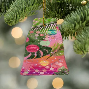 Ceramic Ornament - Bell - 2 Sided
