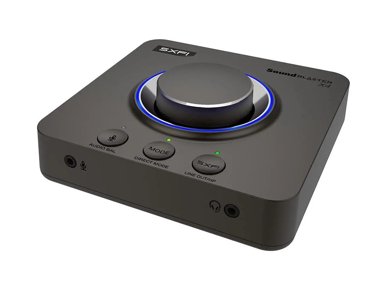 Creative Sound Blaster X4 Hi-Res 24bit/192kHz External USB DAC and Amp Sound Card, Super X-Fi, Multi-Channel, 7.1 Discrete Surround, Optical-in, Optical-out, Line-in, Mic-in, Headset-i (70SB181500000)
