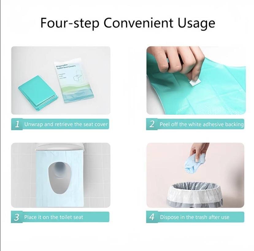 Disposable Toilet Seat Covers (10/20/30-Pack), 16x24in Waterproof Portable Non-Slip Individually Wrapped Bathroom Hygiene Essentials Disposable Toilet Seat Covers (10/20/30-Pack), 16x24in Waterproof Portable Non-Slip Individually Wrapped Bathroom Hygiene Essentials