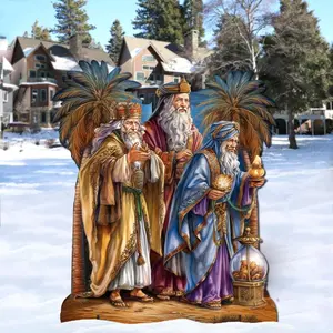 Designocracy 8611040F 32 x 27 in. Three Wise Men Outdoor Nativity Holiday Decor