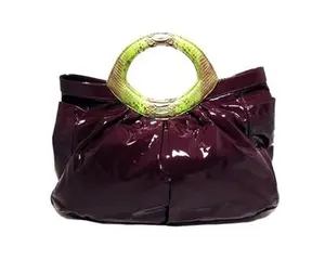Pre-owned LAI Patent Leather Tote Bags Purple and Python Tote