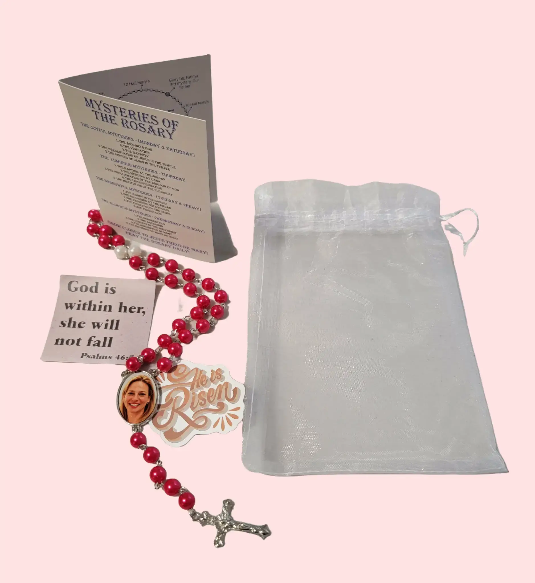 Personalized Photo Rosary Necklace