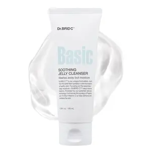 Dr.BRID C Soothing Jelly Cleanser - Amino Acid Face Wash with Peptides & Protease, Low-pH Pore Purifying & Texture Smoothing Facial Cleanser for Sensitive Skin, Fragrance-Free, 3.38 fl.oz.