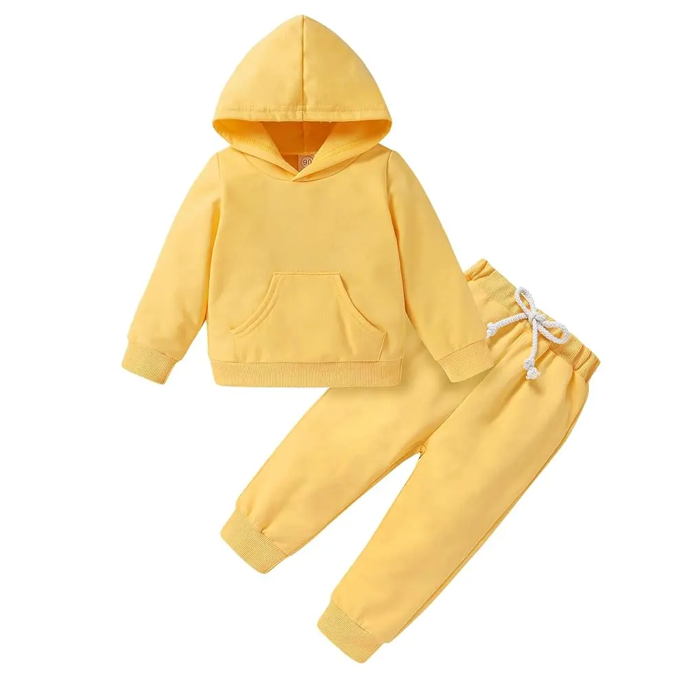 Baby Fall Outfits for Girl Boy Long Sleeve Hoodie Top and Long Sweatpants Set Toddler Sweatsuit Fashion Bottoms