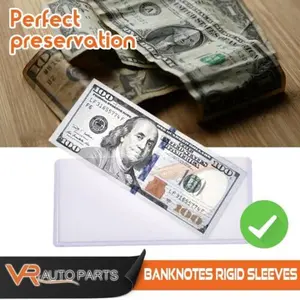 CROSSDESIGN 25PCS Banknotes Rigid Sleeves For Modern Size US Currency Notes Topload Holders