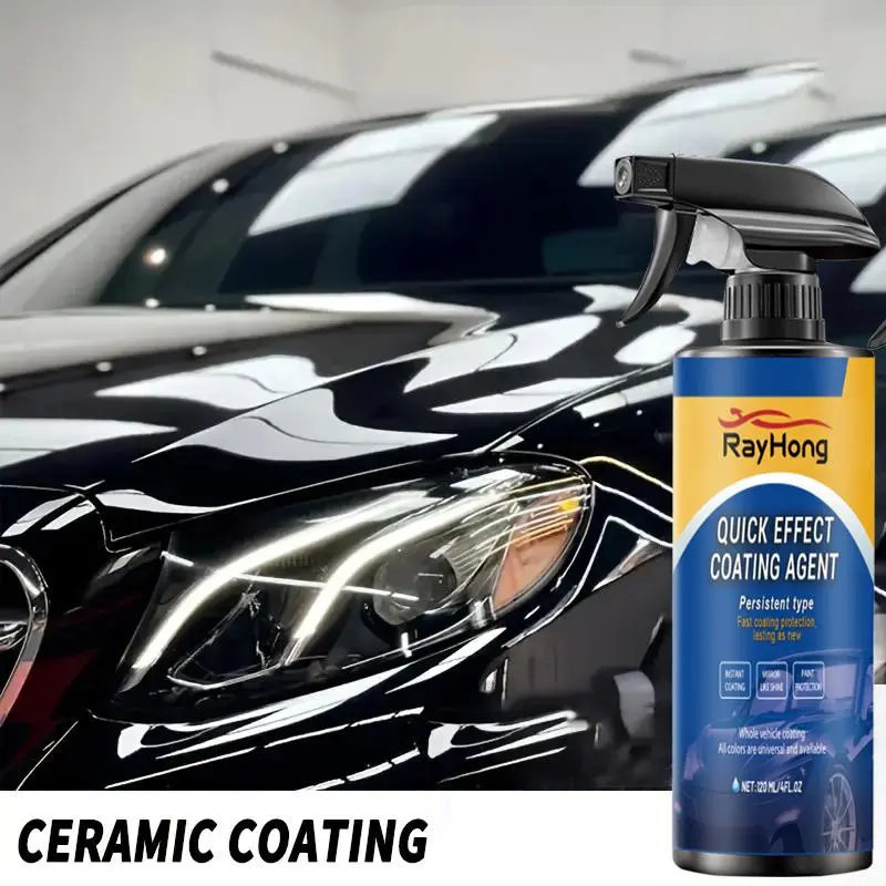 High-Quality Scratch-Resistant Ceramic Coating Polish Spray, Car Paint Polishing, Car Detailing Kit, Car Detailing Chemicals, Crystal Clear Shine for All Car Paint Types, Hydrophobic Rain Repellent Windshield Protector Kit