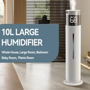Top Fill Ultrasonic Cool Mist Humidifier for Large Room Bedroom (10L/2.7Gal), Smart & Remote Control, Last 100 Hours, Coverage 800ft² and Above
